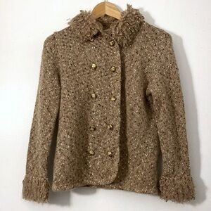 Vintage Italian mohair knit button cardigan